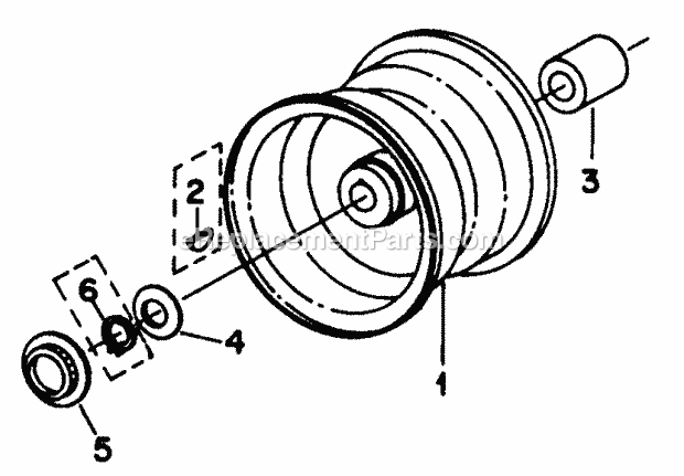 Rear Wheel Diagram and Parts List for 282 133-282-399, 132-282-100, 134-282-100, 133-28 Cub Cadet Lawn Mower
